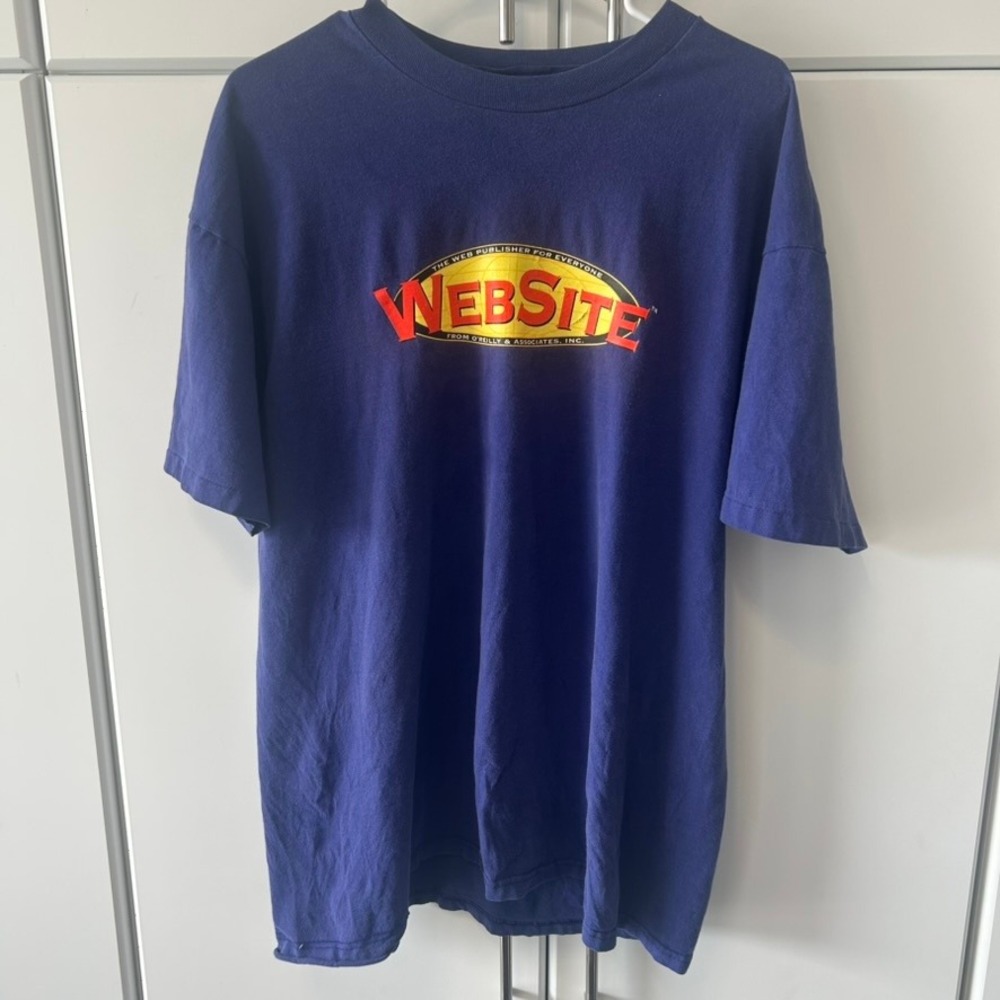 Vintage O'Reilly & Associates WebSite Tech T-Shirt Blue Web Publisher Promo L